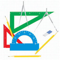 Geometry Drawing Tools Set vector image