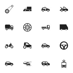 Set of 16 editable shipment icons includes vector