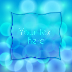 Abstract blue background with bokeh effect vector