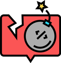 account or program hacking color icon vector image