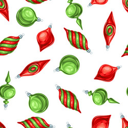 Christmas seamless pattern with balls Royalty Free Vector