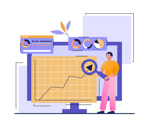 concept of sales index vector image