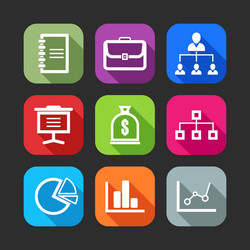 flat icons for web and mobile applications vector image