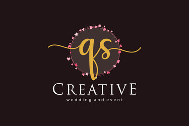 Initial qs feminine logo usable Royalty Free Vector Image