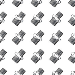 Pipe Thread Adapter Seamless Pattern vector image