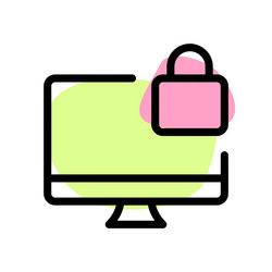 preventing unwanted access with desktop lock vector image