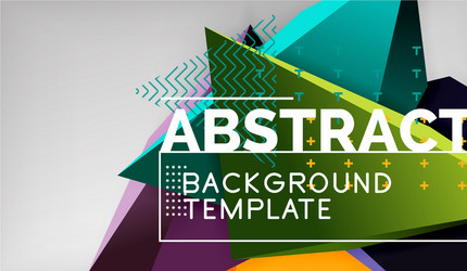 Abstract color triangles geometric background vector