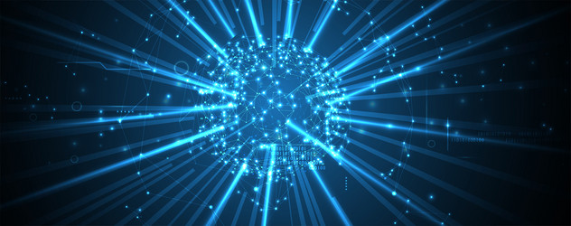 abstract data background futuristic technology vector image