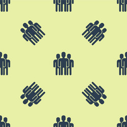 blue users group icon isolated seamless pattern vector image