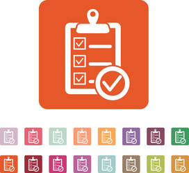 Checklist icon clipboard symbol flat vector