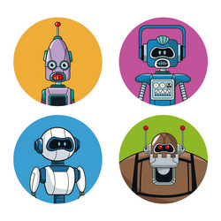 Collection robots technology smart vector