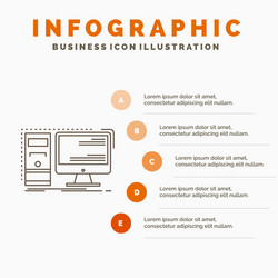 computer desktop hardware workstation system vector image