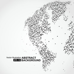 dots three-dimensional map of the world abstract vector image