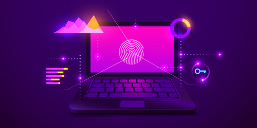 Fingerprint Scan Security vector image