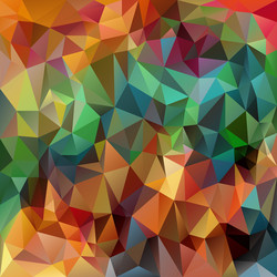 full color spring polygonal triangular pattern vector image