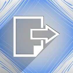 send export file icon symbol flat modern web vector image