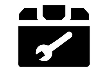 toolbox icon for mechanics diy enthusiasts vector image