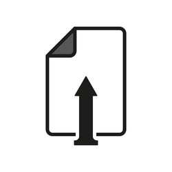 upload file icon document report symbol vector image