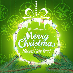 Christmas greeting card with abstract vector