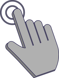 click cursor touch symbol vector image