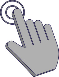 Click cursor touch symbol vector