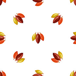 cocoa tree pod pattern seamless vector image
