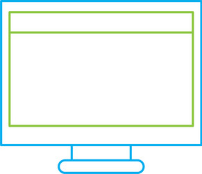color line computer technology with screen vector image