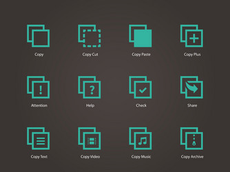 copy paste icons for apps web pages vector image