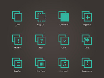 copy paste icons for apps web pages vector