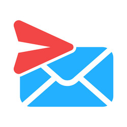 Fast mail sending icon render new email vector