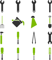 instruments and tools icon set vector image