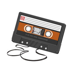 isolated object of cassette and tape sign web vector image