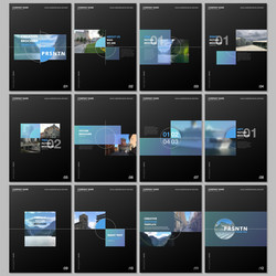 minimal brochure templates with colorful gradient vector image