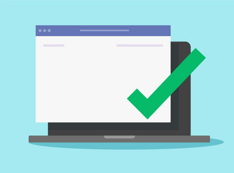 notice message complete on website blank empty vector image