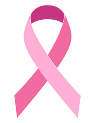 Pink ribbon breast cancer awareness stock vector