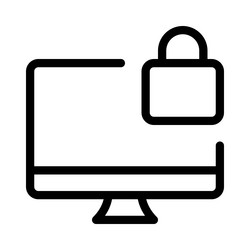 preventing unwanted access with desktop lock vector image