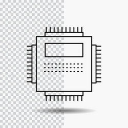processor hardware computer pc technology line vector image