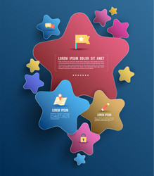 Star group with icons vector