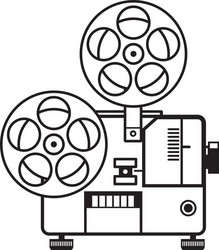 vintage movie film projector retro vector image