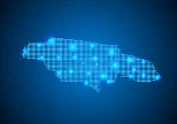 abstract blue background with map internet line vector image
