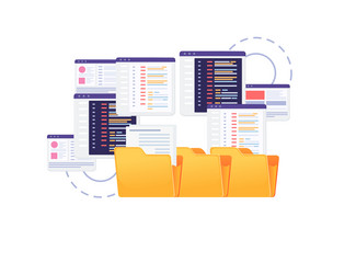 concept for development using programming vector image