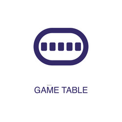game table element in flat simple style on white vector image