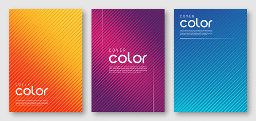 Geometric Gradient Cover Patterns vector image
