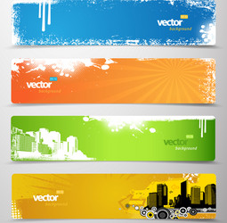 Grunge Web Headers vector image