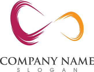 Infinite Loop Logo Template vector image