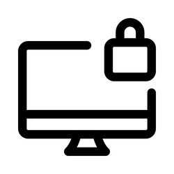 preventing unwanted access with desktop lock vector image