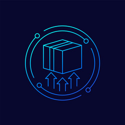send parcel package icon linear design vector image