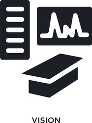 vision isolated icon simple element from museum vector image