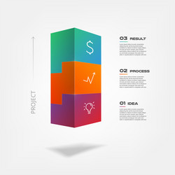 3D Tetris Blocks - Step by Step vector image