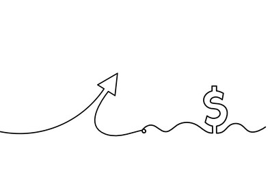 abstract continuous lines arrows with dollar vector image